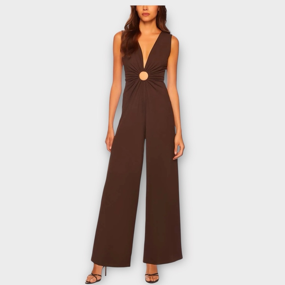 Susana Monaco Circle V-Neck Jumpsuit